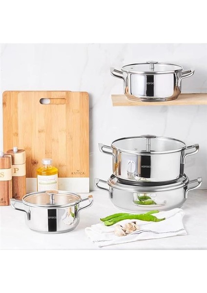 Alaz 8 Parça Çelik Tencere Seti fırsatları