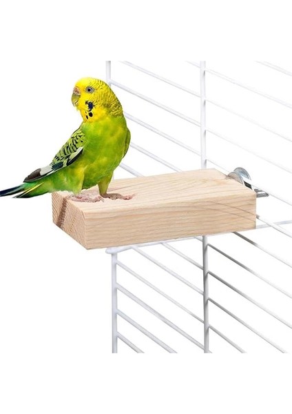 X-Perk Çam Ağacı Kuş Tüneği Dikdörtken Kuş Tünek Boy 7,5 cm En 4 cm