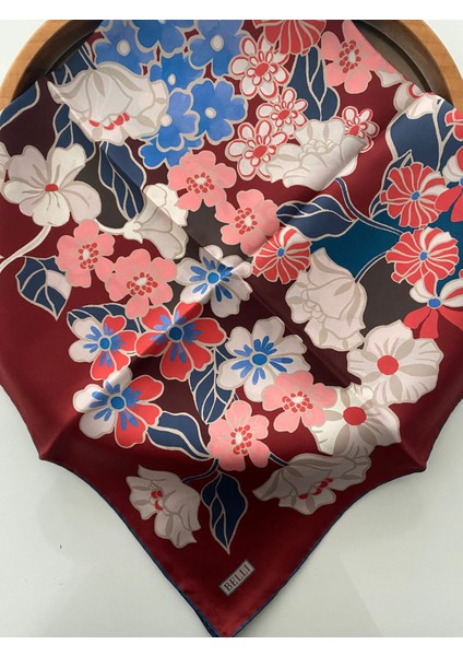 Amber Desen Twill Ipek Eşarp