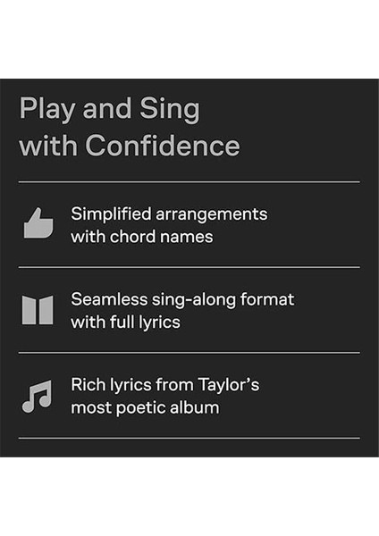 Taylor Swift - Folklore: Easy Piano Songbook With Lyrics fırsatları