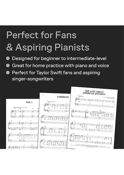 Taylor Swift - Folklore: Easy Piano Songbook With Lyrics indirimleri