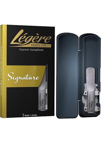 Légère Reeds Premium Sentetik Woodwind Kamış, Soprano Saksafon, Imza, Güç 2.50 (Ssg2.50)