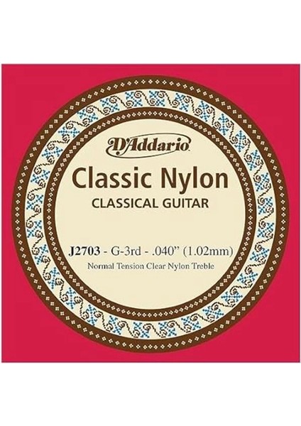 D'addario J2703 Tek Klasik Gitar Teli (G) fiyatları