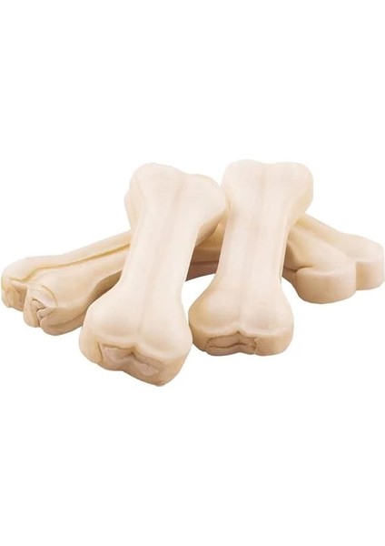 Naturel Beyaz Pres Köpek Çiğneme Kemiği 5'li 7,5cm (7,5 Cm, Tatlandırıcısız)