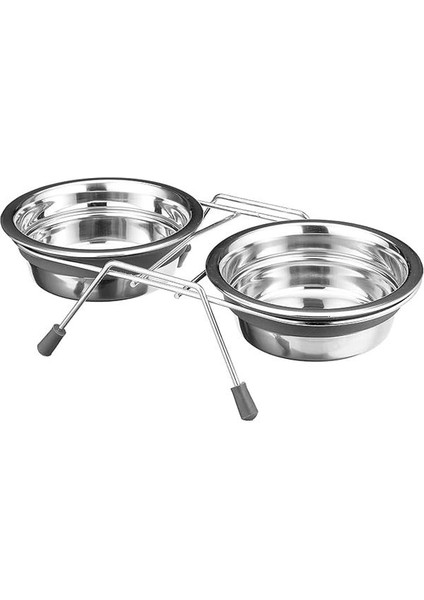 Mama Su Kabı Tıkırtısız Paslanmaz Çelik. 2x0.25 Lt 11 cm Gri