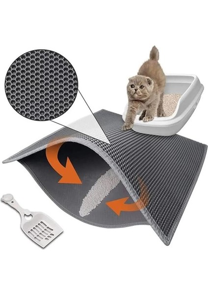 Elekli Kedi Tuvalet Önü Paspası, Kedi Kumu Paspası, Evcil Hayvan Hijyenine Özel Tasarım fırsatları