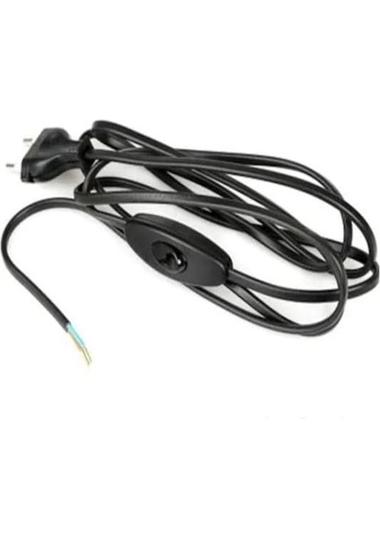 Arapuarlı Fişli Kablo Siyah 2mt