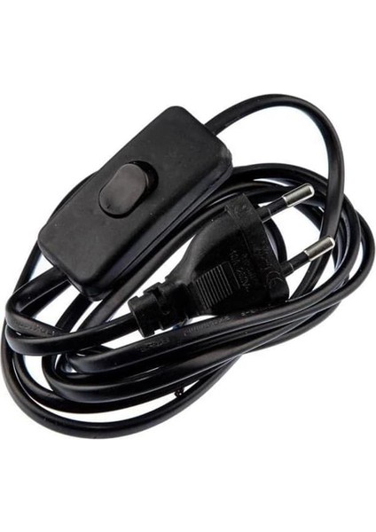 Arapuarlı Fişli Kablo Siyah 2mt
