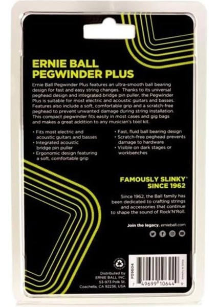 Ernie Ball P09604 Pegwinder Plus Ip Sarıcı indirimleri