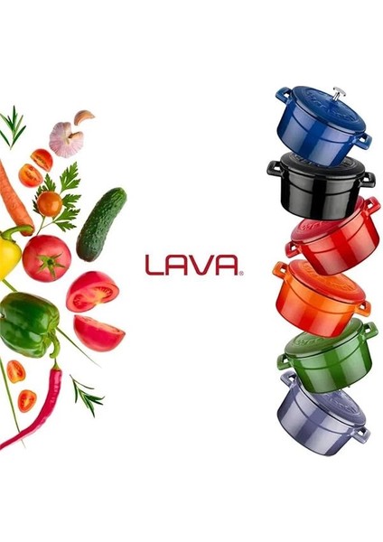 Metal Döküm Mini Tencere, Trendy, 10 Cm, 0.35 L Hacim, Kırmızı