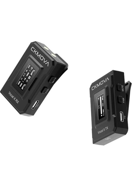 Vokal x V1 Ultra Kompakt 2,4 Ghz Çift Kanallı Kablosuz Telsiz Mikrofon Seti