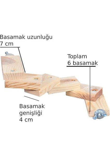 Fare Hamster Ginepig Tavşan Gine Domuzu Kuş Tüneği Kuş Tünek Merdiveni Tünek Oyun Parkuru Kemirgen fiyatları