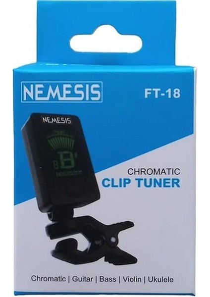 Nemesis Ft-18 Akort Cihazı Tuner Akort Aleti Klipsli Ft-18