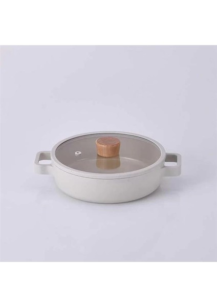 Fika Alüminyum Bej Cam Kapaklı Döküm Sahan 20 cm