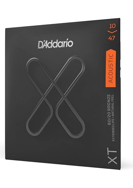 D'addario XTABR1047 Akustik Gitar Tel Seti, 80/20 X-Light