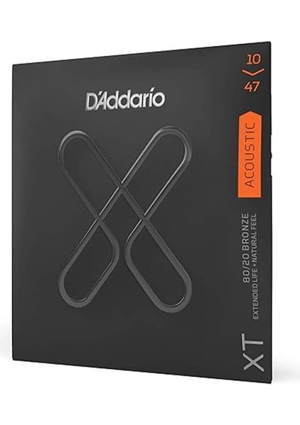 D'addario XTABR1047 Akustik Gitar Tel Seti, 80/20 X-Light