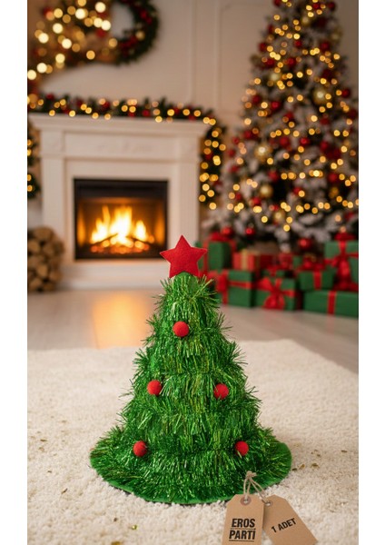 Lüks Ithal Büyük Çam Ağacı Süslü Yıldız Tepeli Ağaç Yılbaşı Noel Parti Şapkası fiyatları