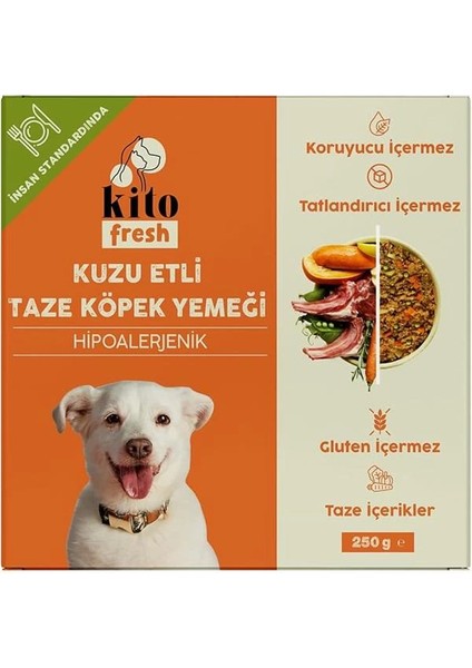 Fresh Kuzu Etli Taze Köpek Yemeği, 250GR