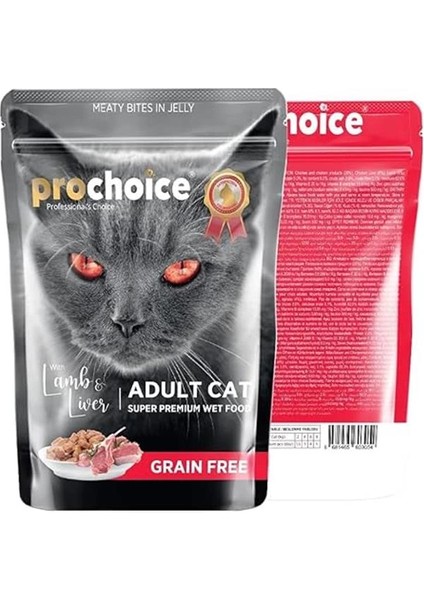 Yetişkin Kediler Için, Tahılsız, Jöle Içinde Kuzu ve Ciğer Parça Etli Yaş Mama, 85 G x 24 indirimleri