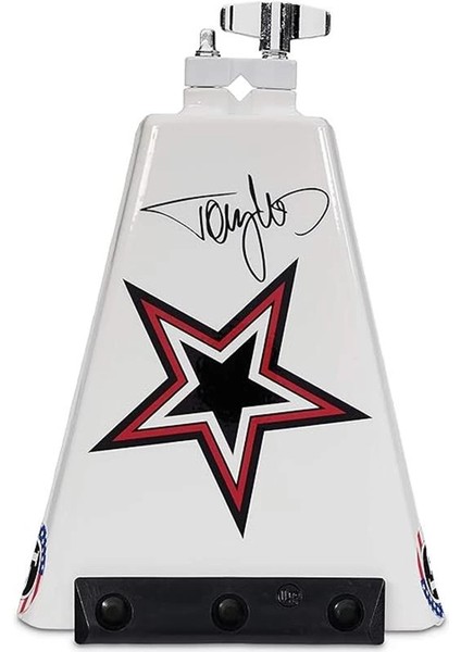 Tommy Lee Rock Star Signature Cowbell, Beyaz Grafik Sanatlı, 8" (LP009TL) modelleri