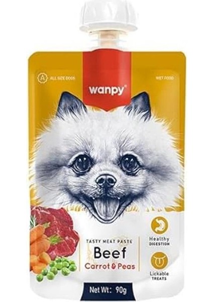 Wanpy Taze Sığır Etli Havuçlu Köpek Et Ezmesi 90GR fiyatları