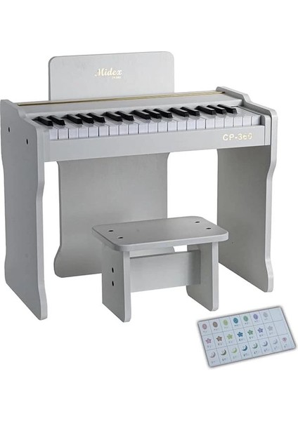 CP-360WH Ahşap Çocuk Piyanosu Pilli 37 Tuşlu Gerçek Piyano Tuşları