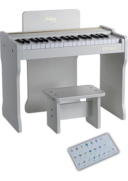 CP-360WH Ahşap Çocuk Piyanosu Pilli 37 Tuşlu Gerçek Piyano Tuşları fırsatları