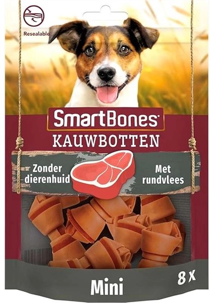 Beef Mini Küçük Boy Sığır Etli Kemik 8'li, 128 gr Köpek Ödülü