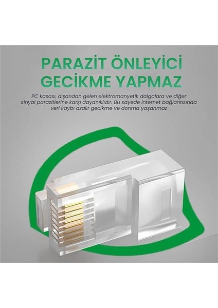 CAT5E RJ45 Jack Ethernet Konnektörü Altın Kaplama 100 Adet fırsatları