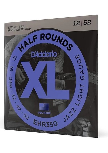 D'addario EHR350 Elektro Tel Set Half Round Jazz Lıte