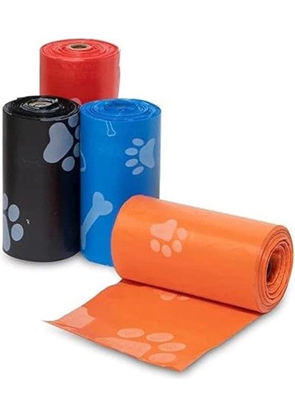 Evcil Hayvan Kaka Poşeti, Kedi ve Köpek Kaka Poşeti Rulo 4 Adet, Dayanaklı Atık Torbaları, Çevre modelleri