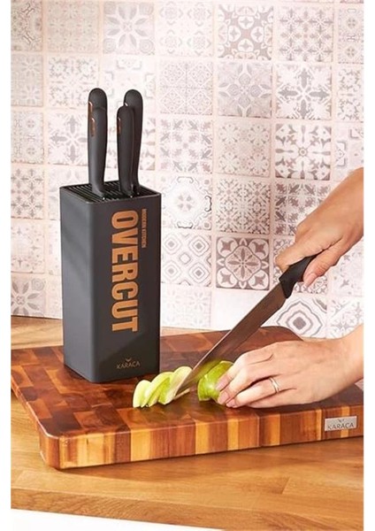 Overcut 6 Parça Bıçak Seti, Siyah