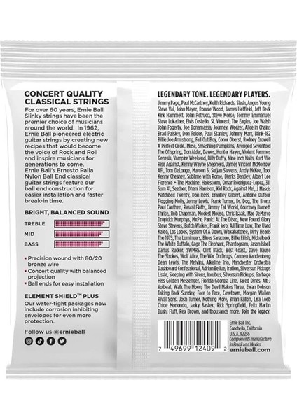 Ernesto Palla Klasik Gitar Telleri Siyah & Altın Ball Uçlu Naylon fiyatları