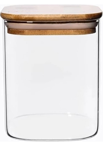 700ML Sızdırmaz Vakumlu Bambu Kapaklı Borosilikat Cam Kavanoz – Hava Geçirmez & Dayanıklı
