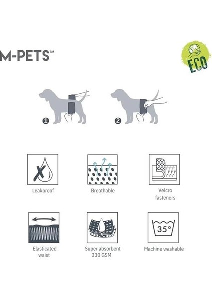 M-Pets Erkek Köpekler Için Yıkanabilir Külot (S) fırsatları