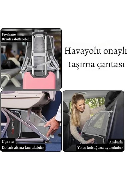 Pettybag Kedi/köpek Seyahat Çantası (Gri)