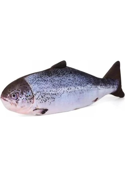 Peluş Kedi Oyuncağı Balık Kedi Nanesi Otlu Çıngıraklı 1 Adet Somon