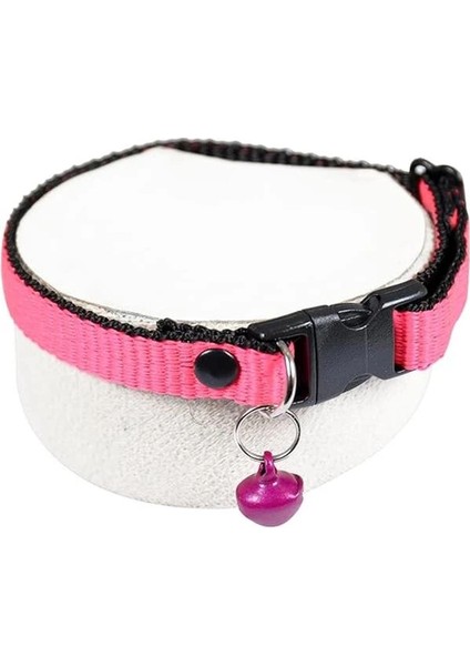 X-Perk Neon Zilli Kedi Tasması Pembe Renk Boyun Tasma Ayarlı modelleri