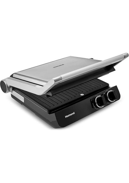 Grilliant 1342H 3 In 1 Inox Gövde Çift Taraflı Xl Döküm Plaka Tost ve Izgara Makinesi