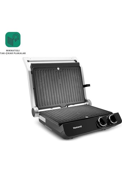 Grilliant 1342H 3 In 1 Inox Gövde Çift Taraflı Xl Döküm Plaka Tost ve Izgara Makinesi fiyatları