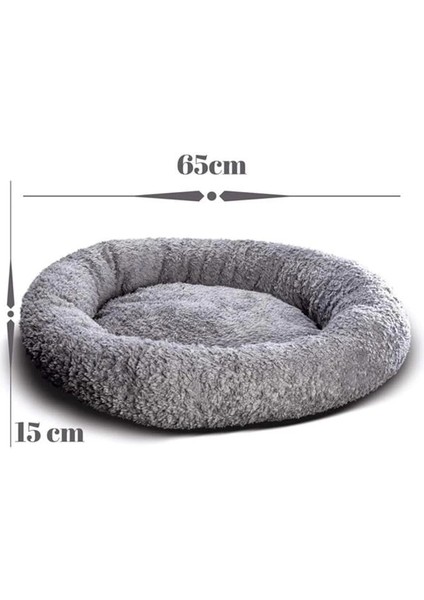 Kedi & Köpek Yatağı - Büyük Boy Antrasit Peluş Kedi Minderi 65X65CM Peluş-Antrasit-Kediyatağı fırsatları