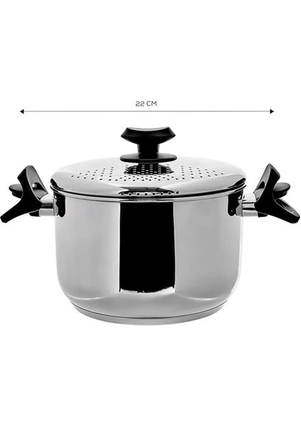 153.03.08.0369 Mutfaksever Çelik Makarna ve Mantı Tenceresi 22 Cm, Medium fırsatları