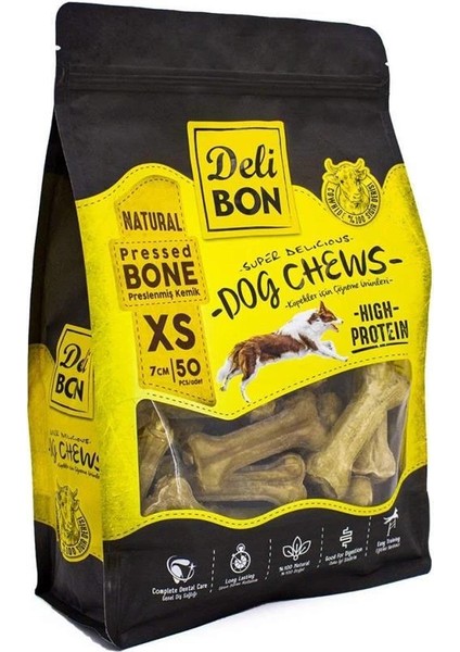 Delibon Deri Pres Kemik, Xs Boy, Naturel, 7cm x 50ADET