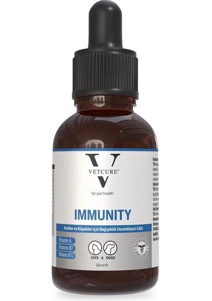 Immunity Kedi ve Köpek Genel Bağışıklık Destekleyici Likit 50 ml