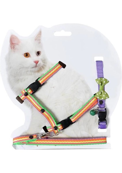 X-Perk Kedi Göğüs Bel Gezdirme Takımı Boyun Tasma Hediyeli