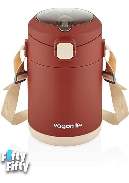 Çelik Yemek Termosu Isı Yalıtımlı 2 Kaseli 1.8lt Sızdırmaz Vakumlu Kap Taşıma Askılı fiyatları