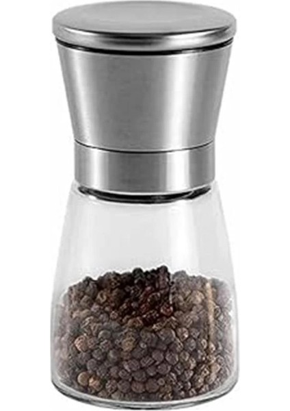 Epinox Tuz & Biber Değirmeni Çelik Kapak - Cam Hazne 13 cm (CSM-130)