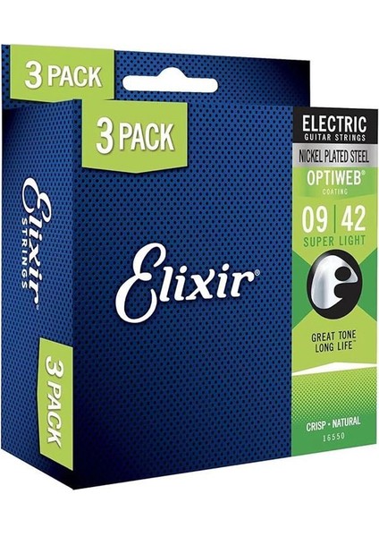 Fosfor Telleri, 3'lü Paket, Süper Hafif (.009-.042) Süper Hafif