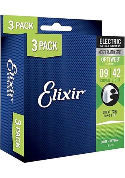 Fosfor Telleri, 3'lü Paket, Süper Hafif (.009-.042) Süper Hafif