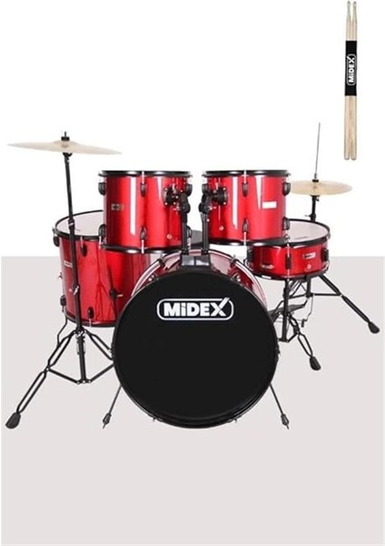 CD900X-RD 22'' Yetişkin Akustik Bateri Davul Seti 22B-13T-12T-16F-14S (5 Parça) fiyatları